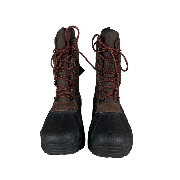 NEW Totes Briggs Men's Brown Suede Waterproof Snow Boots - Picture 3 of 9